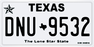 TX license plate DNU9532