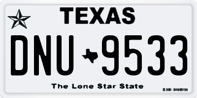 TX license plate DNU9533