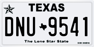 TX license plate DNU9541