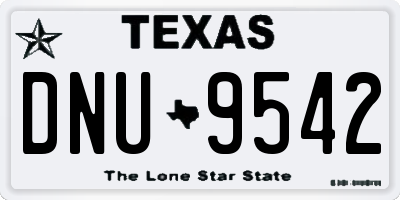 TX license plate DNU9542