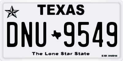 TX license plate DNU9549