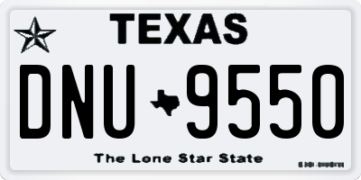 TX license plate DNU9550