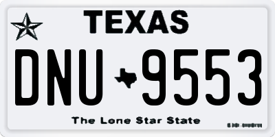 TX license plate DNU9553