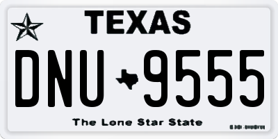 TX license plate DNU9555