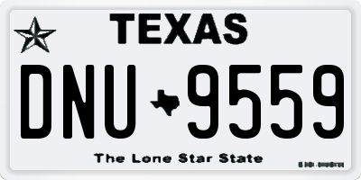 TX license plate DNU9559