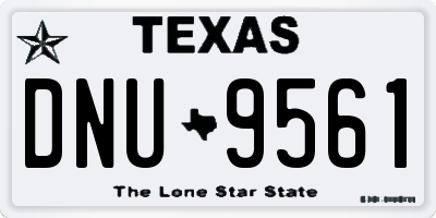 TX license plate DNU9561