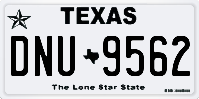 TX license plate DNU9562