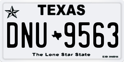 TX license plate DNU9563
