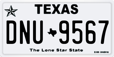 TX license plate DNU9567