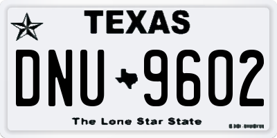 TX license plate DNU9602