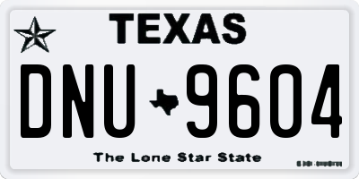 TX license plate DNU9604