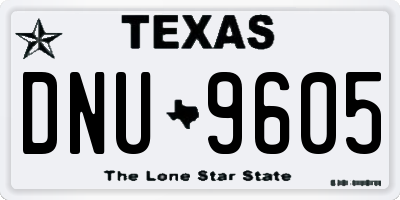 TX license plate DNU9605