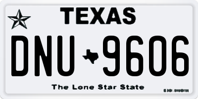 TX license plate DNU9606