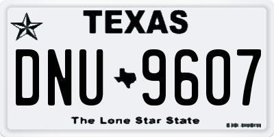 TX license plate DNU9607