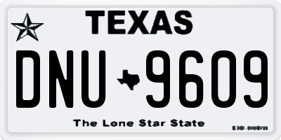 TX license plate DNU9609