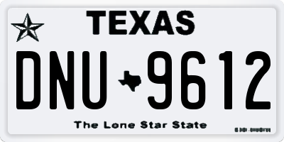 TX license plate DNU9612