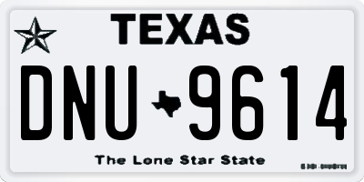 TX license plate DNU9614