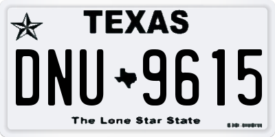 TX license plate DNU9615
