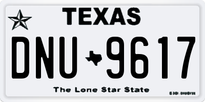 TX license plate DNU9617