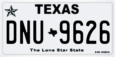 TX license plate DNU9626