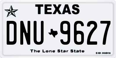 TX license plate DNU9627