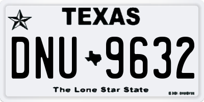 TX license plate DNU9632