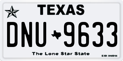 TX license plate DNU9633
