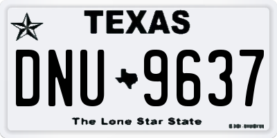 TX license plate DNU9637