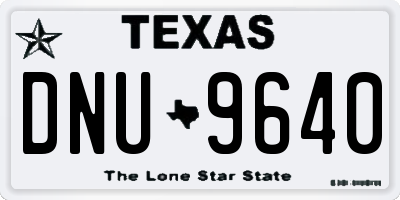 TX license plate DNU9640