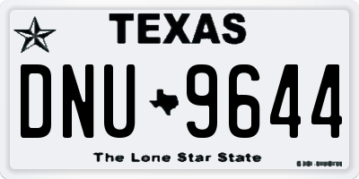 TX license plate DNU9644