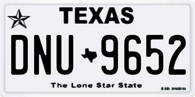 TX license plate DNU9652