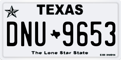 TX license plate DNU9653