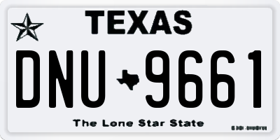 TX license plate DNU9661
