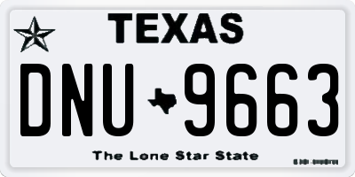 TX license plate DNU9663