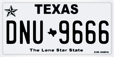 TX license plate DNU9666