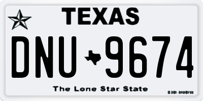 TX license plate DNU9674