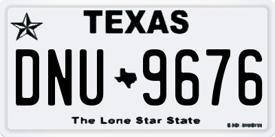 TX license plate DNU9676