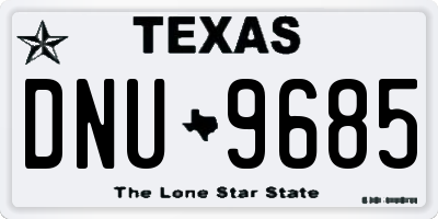 TX license plate DNU9685