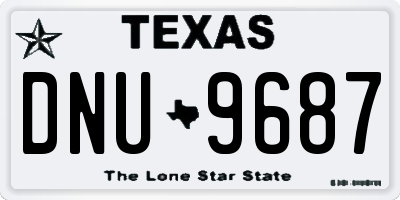 TX license plate DNU9687