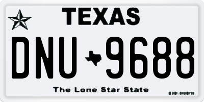 TX license plate DNU9688