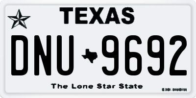 TX license plate DNU9692