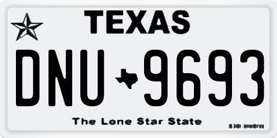 TX license plate DNU9693