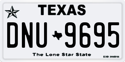 TX license plate DNU9695