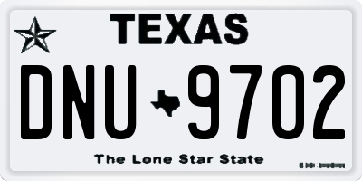 TX license plate DNU9702