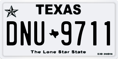 TX license plate DNU9711