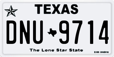 TX license plate DNU9714