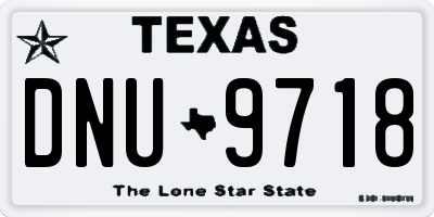 TX license plate DNU9718