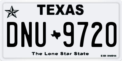 TX license plate DNU9720