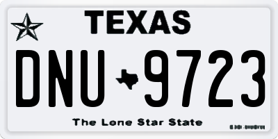 TX license plate DNU9723