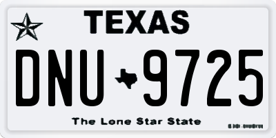 TX license plate DNU9725